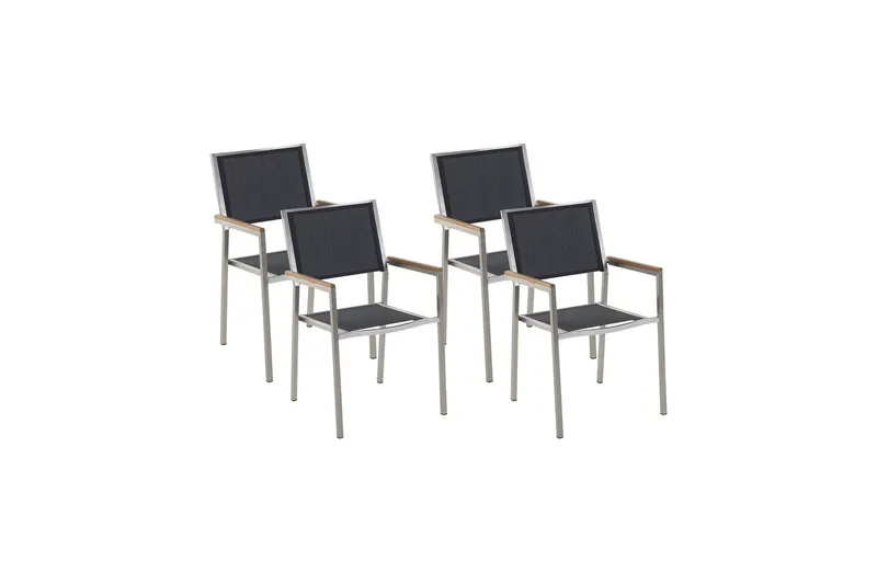 Bacoli Karmstol Utomhus - Svart/Silver - Utemöbler - Balkong - Balkongmöbler - Balkongstol