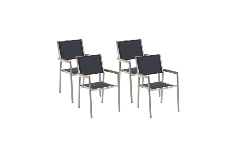 Bacoli Karmstol Utomhus - Svart/Silver - Utemöbler - Balkong - Balkongmöbler - Balkongstol