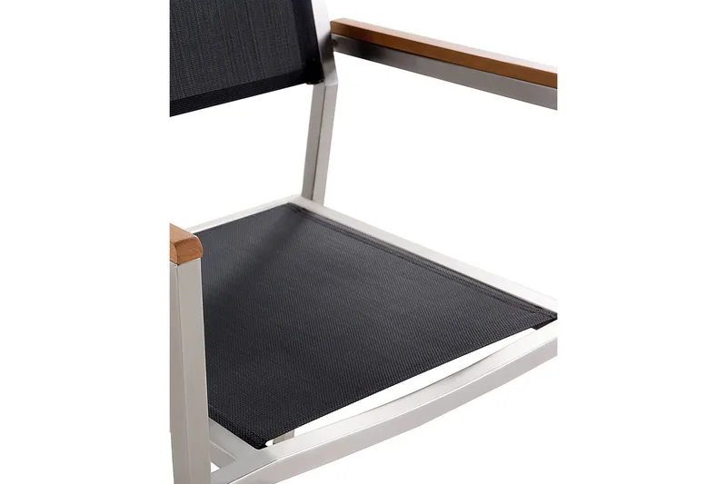 Bacoli Karmstol Utomhus - Svart/Silver - Utemöbler - Balkong - Balkongmöbler - Balkongstol