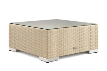 Bahamas Divanmodul - Loungebord utomhus 75x75 cm till soffor - Beige - Utemöbler - Balkong - Balkongmöbler - Balkongbord