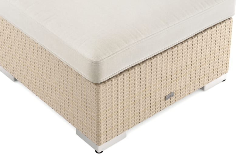 Bahamas Divanmodul - Loungebord utomhus 75x75 cm till soffor - Beige - Utemöbler - Balkong - Balkongmöbler - Balkongbord