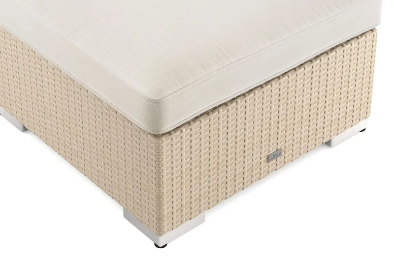 Bahamas Divanmodul - Loungebord utomhus 75x75 cm till soffor - Beige - Utemöbler - Balkong - Balkongmöbler - Balkongbord