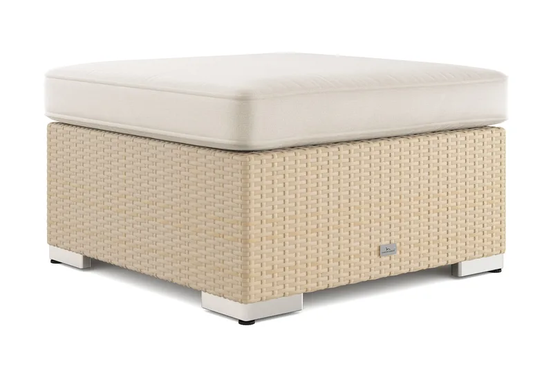 Bahamas Divanmodul - Loungebord utomhus 75x75 cm till soffor - Beige - Utemöbler - Balkong - Balkongmöbler - Balkongbord