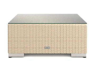 Bahamas Divanmodul - Loungebord utomhus 75x75 cm till soffor - Beige - Utemöbler - Balkong - Balkongmöbler - Balkongbord