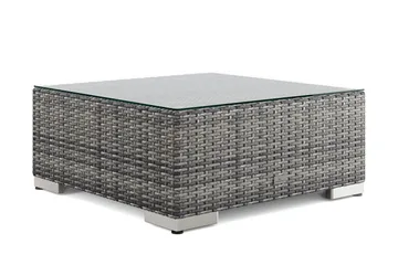 Bahamas Divanmodul - Loungebord utomhus 75x75 cm till soffor - Grå - Utemöbler - Balkong - Balkongmöbler - Balkongbord