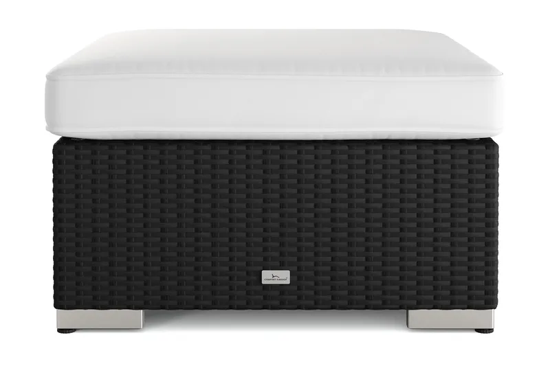 Bahamas Divanmodul - Loungebord utomhus 75x75 cm till soffor - Svart - Utemöbler - Balkong - Balkongmöbler - Balkongbord