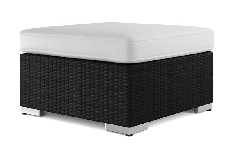 Bahamas Divanmodul - Loungebord utomhus 75x75 cm till soffor - Svart - Utemöbler - Balkong - Balkongmöbler - Balkongbord