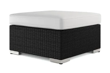 Bahamas Divanmodul - Loungebord utomhus 75x75 cm till soffor - Svart - Utemöbler - Balkong - Balkongmöbler - Balkongbord