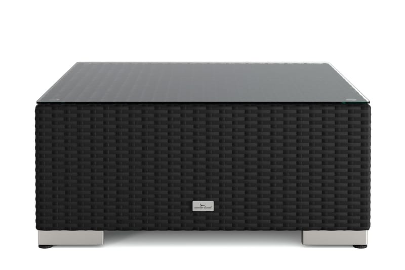 Bahamas Divanmodul - Loungebord utomhus 75x75 cm till soffor - Svart - Utemöbler - Balkong - Balkongmöbler - Balkongbord