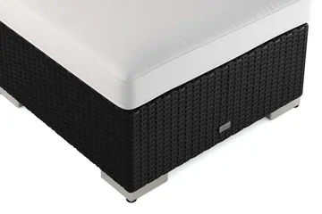 Bahamas Divanmodul - Loungebord utomhus 75x75 cm till soffor - Svart - Utemöbler - Balkong - Balkongmöbler - Balkongbord