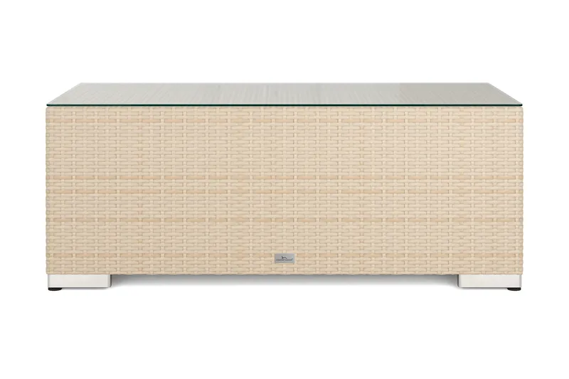 Bahamas Soffbord Utomhus 113x58 cm Konstrotting - Beige - Utemöbler - Balkong - Balkongmöbler - Balkongbord