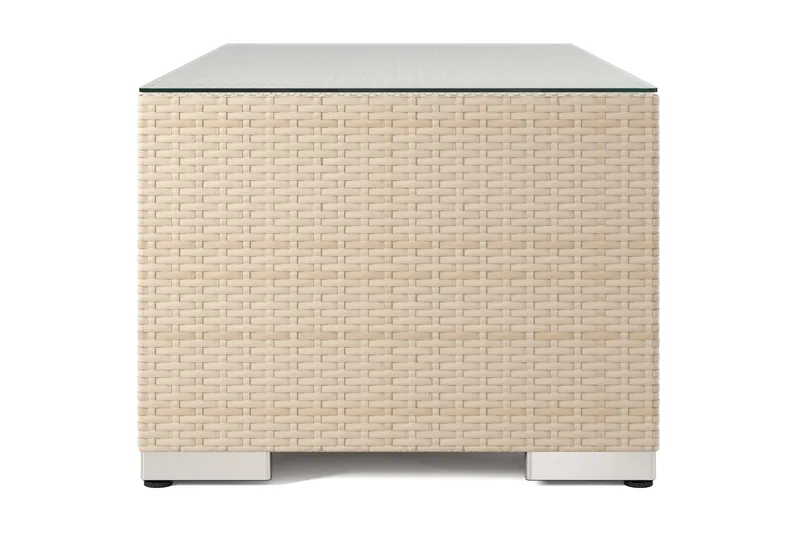 Bahamas Soffbord Utomhus 113x58 cm Konstrotting - Beige - Utemöbler - Balkong - Balkongmöbler - Balkongbord