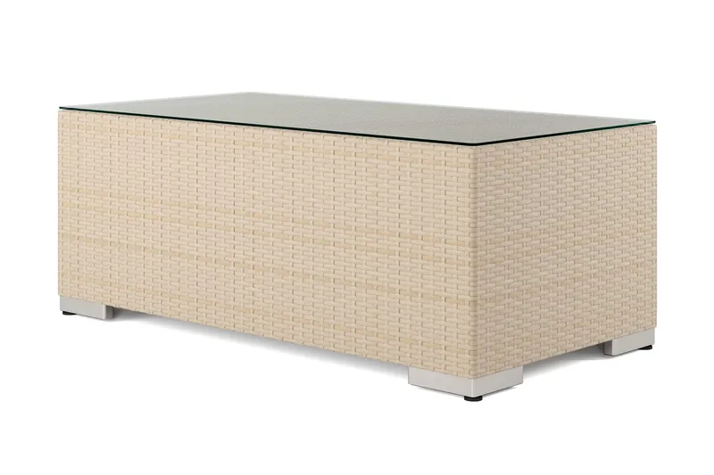 Bahamas Soffbord Utomhus 113x58 cm Konstrotting - Beige - Utemöbler - Balkong - Balkongmöbler - Balkongbord