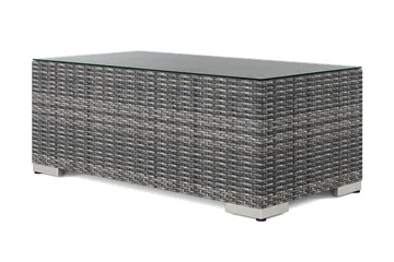 Bahamas Soffbord Utomhus 113x58 cm Konstrotting - Grå - Utemöbler - Balkong - Balkongmöbler - Balkongbord