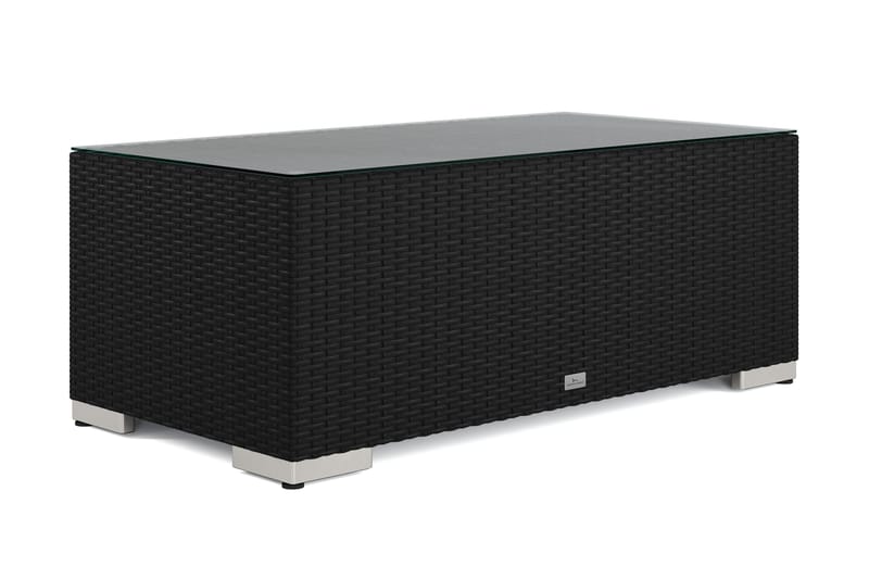 Bahamas Soffbord Utomhus 113x58 cm Konstrotting - Svart - Utemöbler - Balkong - Balkongmöbler - Balkongbord