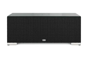 Bahamas Soffbord Utomhus 113x58 cm Konstrotting - Svart - Utemöbler - Balkong - Balkongmöbler - Balkongbord