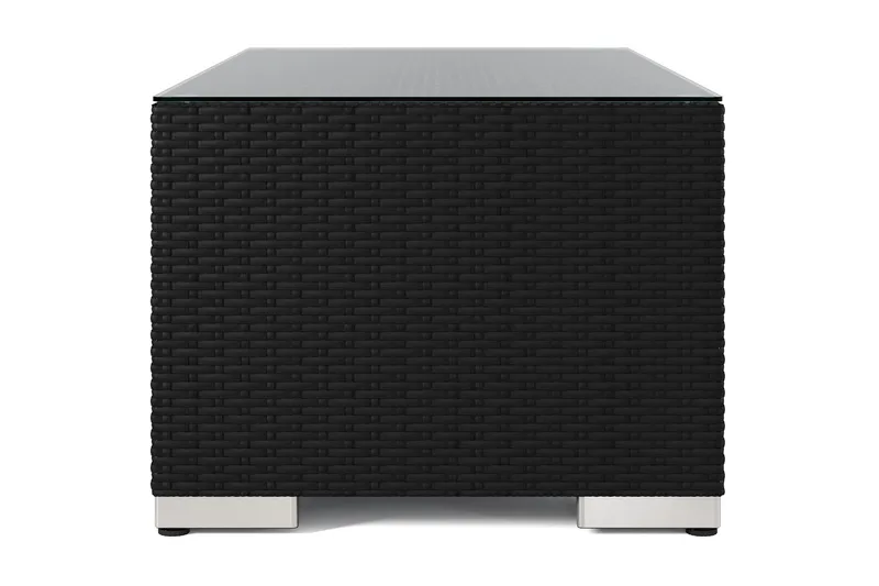 Bahamas Soffbord Utomhus 113x58 cm Konstrotting - Svart - Utemöbler - Balkong - Balkongmöbler - Balkongbord