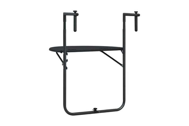 Balkongbord svart 60x64x83,5 cm plast konstrotting - Svart - Utemöbler - Balkong - Balkongmöbler - Balkongbord