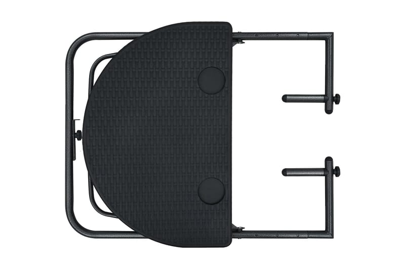 Balkongbord svart 60x64x83,5 cm plast konstrotting - Svart - Utemöbler - Balkong - Balkongmöbler - Balkongbord