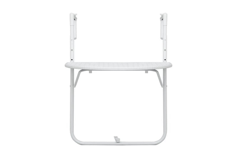 Balkongbord vit 60x64x83,5 cm plast konstrotting - Vit - Balkongbord
