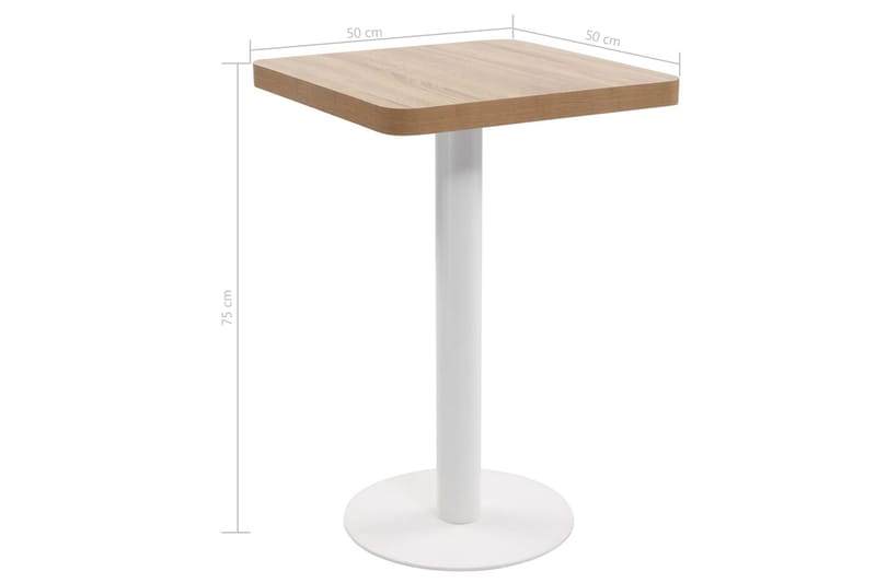 Bistrobord och Cafébord Utomhus 50 cm Trä - Ljusbrun - Utemöbler - Balkong - Balkongmöbler - Balkongbord