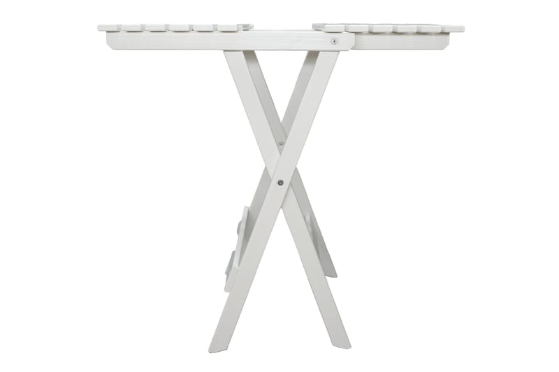 CALAYAN Klappbord och Cafébord Utomhus 65 cm Trä - Vit - Utemöbler - Balkong - Balkongmöbler - Balkongbord