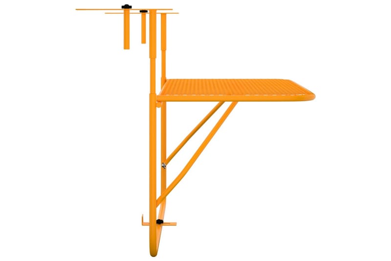 Hängande Balkongbord och Utebord 60 cm Stål - Gul - Utemöbler - Balkong - Balkongmöbler - Balkongbord