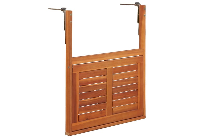 Hängande balkongbord 64,5x44x80 cm massivt akaciaträ - Brun - Utemöbler - Balkong - Balkongmöbler - Balkongbord - Balkongbord hängande
