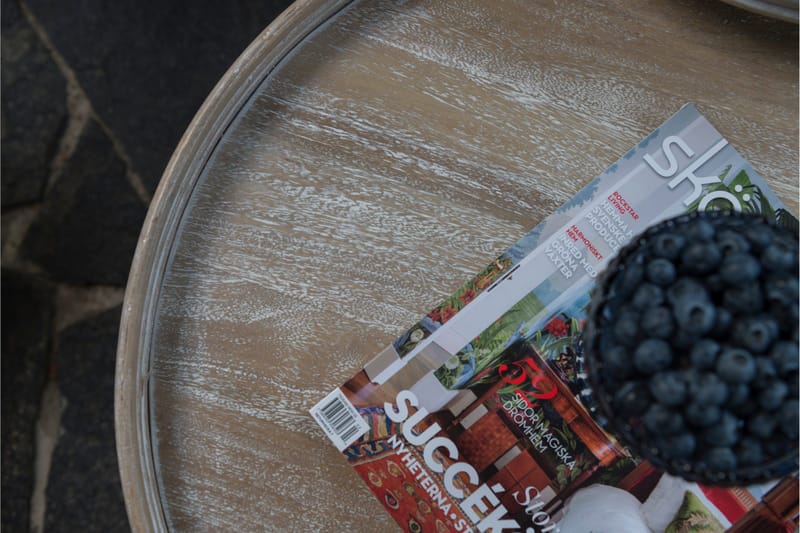 Leicester Runt Sidobord och Avlastningsbord Utomhus 50 cm - Grå - Utemöbler - Balkong - Balkongmöbler - Balkongbord