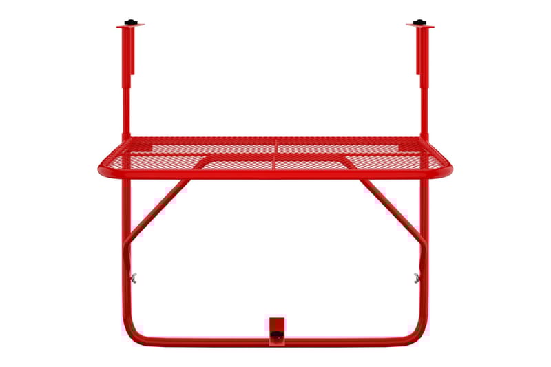 Hängande Balkongbord och Utebord 60 cm Stål - Röd - Utemöbler - Balkong - Balkongmöbler - Balkongbord