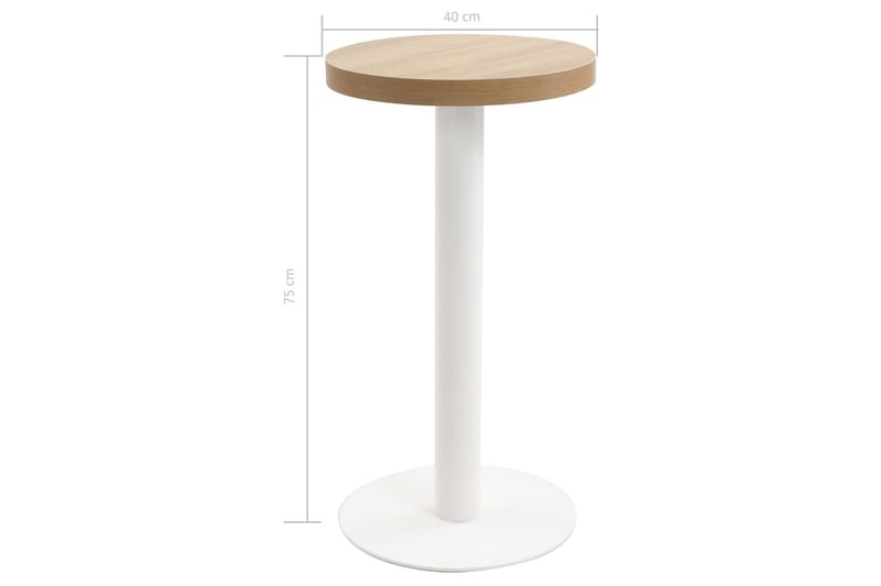 Runt Bistrobord och Cafébord Utomhus 40 cm Trä - Brun - Utemöbler - Balkong - Balkongmöbler - Balkongbord