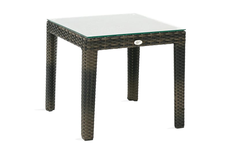 Sidobord Wicker 50x50xh45 cm Aluminium Mörkbrun, Grå