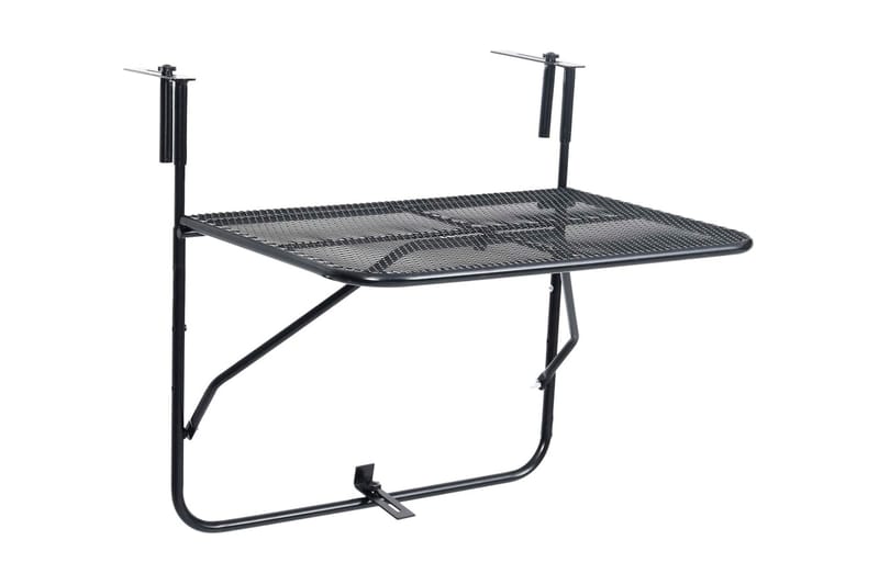 Hängande Balkongbord och Utebord 60 cm Stål - Svart - Utemöbler - Balkong - Balkongmöbler - Balkongbord