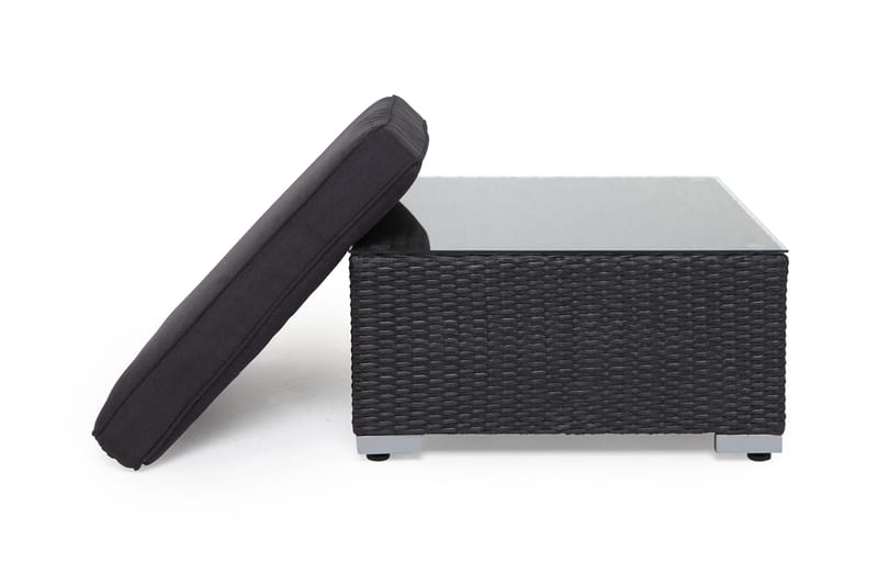 Wisconsin Divan/Bord Konstrotting/Svart - Hillerstorp - Utemöbler - Balkong - Balkongmöbler - Balkongbord