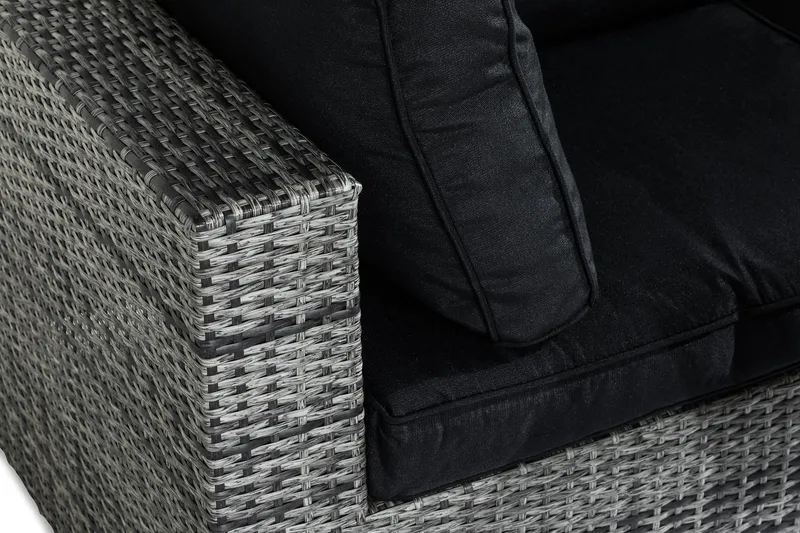 Bahamas Loungegrupp 2-sits - Grå Bord - Utemöbler - Balkong - Balkongmöbler - Balkonggrupp & balkongset