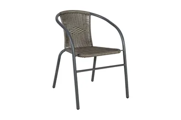 Balkong set BISTRO Utebord och 2 Utestolar D60xH70 grå - Utemöbler - Balkong - Balkongmöbler - Balkonggrupp & balkongset