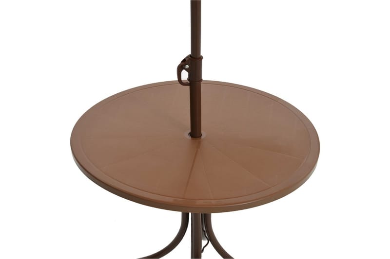 Caféset för barn med parasoll 3 delar brun - Brun - Utemöbler - Balkong - Balkongmöbler - Balkonggrupp & balkongset