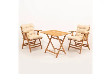 Manvir Caféset - Valnöt - Utemöbler - Balkong - Balkongmöbler - Balkonggrupp & balkongset