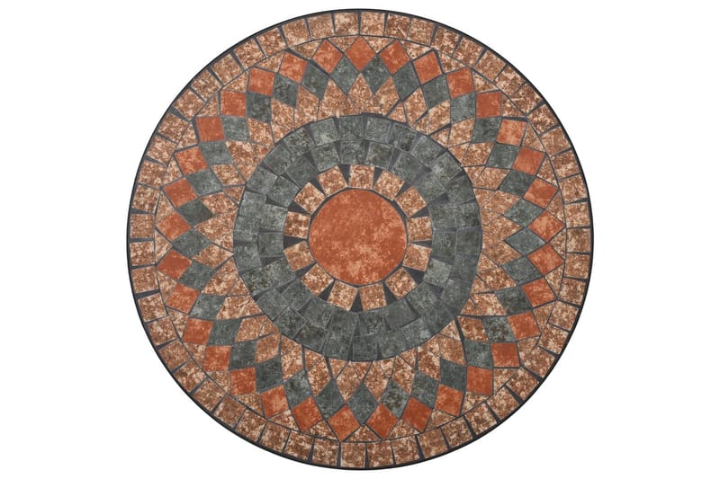 Mosaikbord 3 st keramik orange/grå - Orange - Utemöbler - Balkong - Balkongmöbler - Balkonggrupp & balkongset