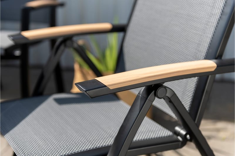 Panama Caféset 50x50 cm + 2 Utestolar Svart - Lifestyle Garden - Utemöbler - Balkong - Balkongmöbler - Balkonggrupp & balkongset