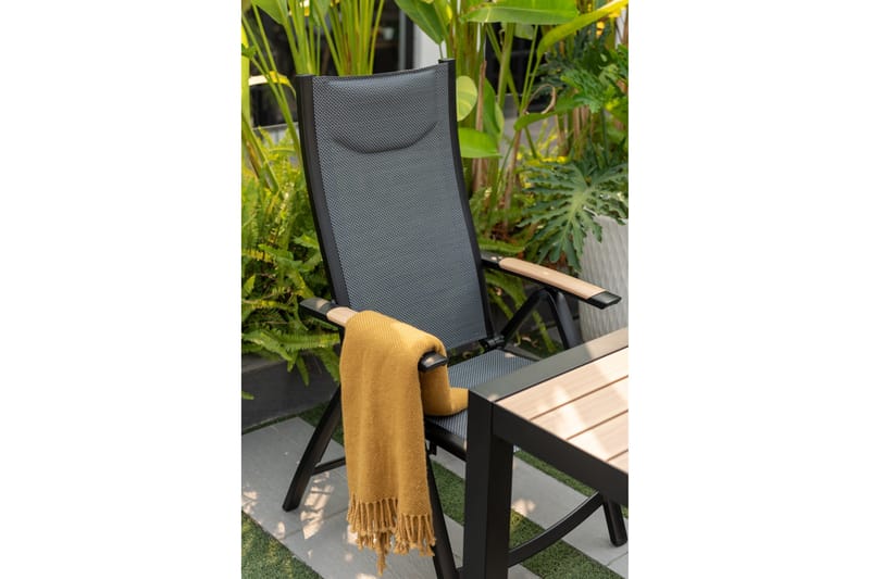 Panama Caféset 50x50 cm + 2 Utestolar Svart - Lifestyle Garden - Utemöbler - Balkong - Balkongmöbler - Balkonggrupp & balkongset