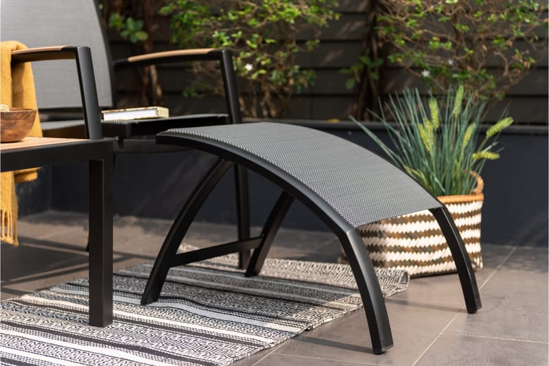 Panama Caféset 50x50 cm + 2 Utestolar Svart - Lifestyle Garden - Utemöbler - Balkong - Balkongmöbler - Balkonggrupp & balkongset