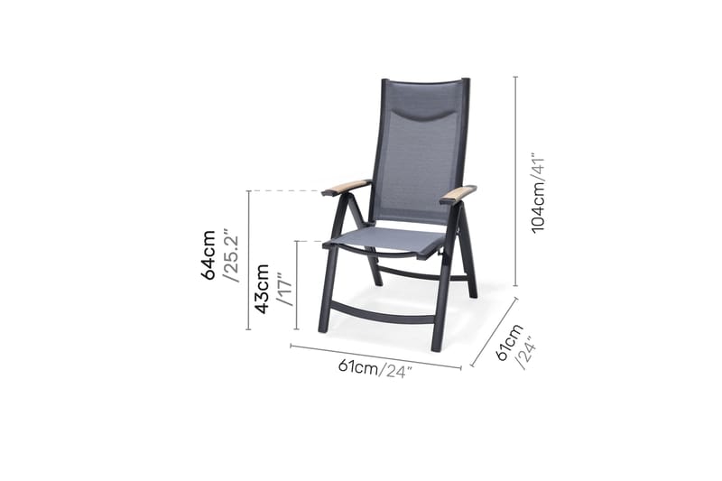 Panama Caféset 50x50 cm + 2 Utestolar Svart - Lifestyle Garden - Utemöbler - Balkong - Balkongmöbler - Balkonggrupp & balkongset