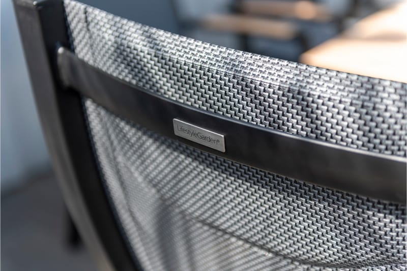 Panama Caféset 50x50 cm + 2 Utestolar Svart - Lifestyle Garden - Utemöbler - Balkong - Balkongmöbler - Balkonggrupp & balkongset