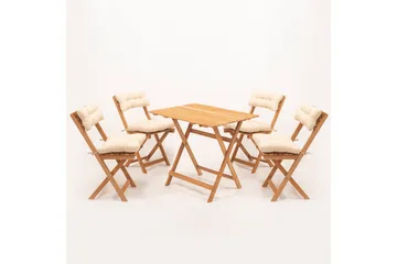 Parwati Caféset - Valnöt - Utemöbler - Utegrupp - Matgrupp utomhus