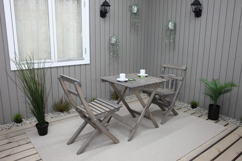 Utomhusmöbelgrupp Wilma & Knohult - Grå - Utemöbler - Balkong - Balkongmöbler - Balkonggrupp & balkongset