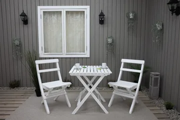 Utomhusmöbelgrupp Wilma & Knohult - Vit - Utemöbler - Balkong - Balkongmöbler - Balkonggrupp & balkongset