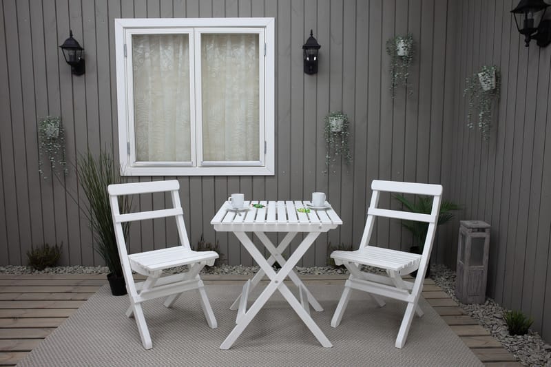 Utomhusmöbelgrupp Wilma & Knohult - Vit - Utemöbler - Balkong - Balkongmöbler - Balkonggrupp & balkongset