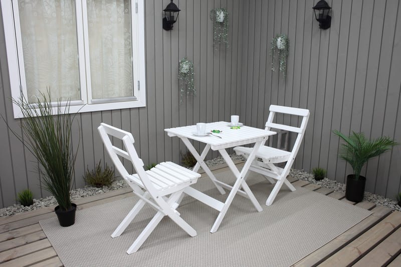 Utomhusmöbelgrupp Wilma & Knohult - Vit - Utemöbler - Balkong - Balkongmöbler - Balkonggrupp & balkongset