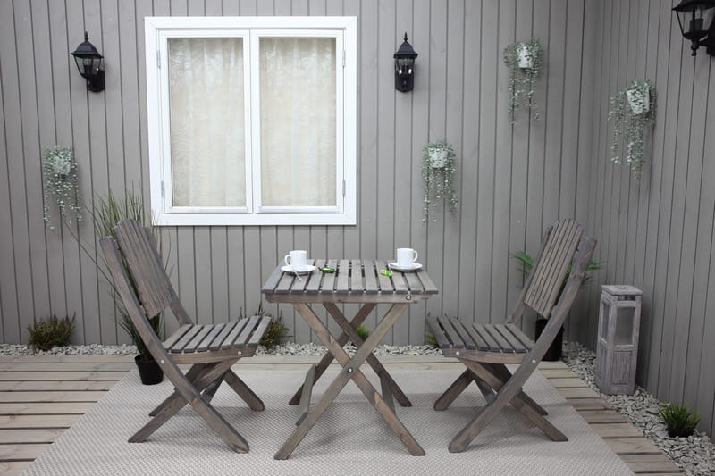 Utomhusmöbelgrupp Wilma & Visby - Grå - Utemöbler - Balkong - Balkongmöbler - Balkonggrupp & balkongset